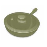Сковорода керамическая с крышкой D23.5см/1,5л EUCALIPTO, 129234,  BM23-4510