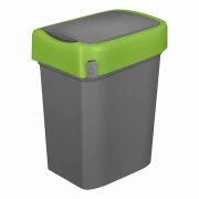 Бак для мусора "SMART BIN" 50л (430x330x630мм), с крышкой "маятник" (зеленый) 434258109