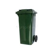 Бак для мусора 120л, с крышкой, на колесах, п/э, МКТ 120 зеленый