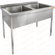 HICOLD Ванна моечная цельнотянутая двухсекционная  HICOLD  НСО2М-11/6Б