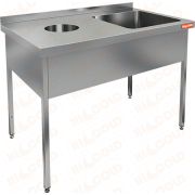  Ванна моечная цельнотянутая с отверстием для сбора отходов    НДСО1М-15/6БП