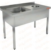 HICOLD Ванна моечная с отверстием для сбора отходов  HICOLD  НДСО1М-15/7БЛ