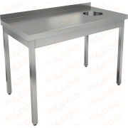 Стол производственный пристенный с бортом для сбора отходов    НДСО-10/7БП