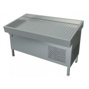 Прилавок холодильный среднетемпературный «Рыба на льду» ПХС-1,55/0,85 (встроенное холодоснабжение)