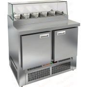 Стол охлаждаемый для пиццы HICOLD PZE1-11/GN стекло