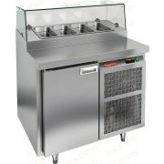 Стол охлаждаемый для пиццы HICOLD PZ2-1/GN стекло