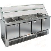 Стол холодильный для салатов (саладетта) HICOLD SLE3-1111GN высокое стекло