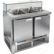 Стол холодильный для салатов (саладетта) HICOLD SLE3-11GN низкое стекло