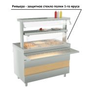 Ривьера - защитное стекло полки 1-го яруса ( 800мм)