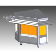 Прилавок угловой ПУ-90 (внешний угол 90°)