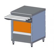 Прилавок нейтральный узкий без полок ПН6-У (630мм)