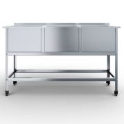 Ванна моечная сварная 3 емкости 1310х480х850