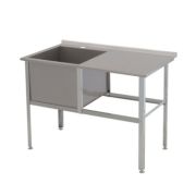 Ванна моечная со столом ВМС-1/530 с бортом Алента