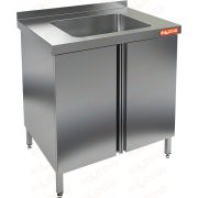 Стол нержавеющий с распашными дверцами и моечной ванной HICOLD НСЗ1М-8/6Б