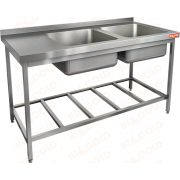 Ванна моечная 2-х секционная HICOLD НСО2М-15/6БРП ЭЦ