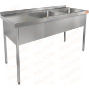 Ванна моечная двухсекционная мойка справа HICOLD НСО2М-18/7БП