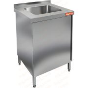 Стол нержавеющий с распашными дверцами и моечной ванной HICOLD НСЗ1М-6/6БЛ