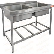 Ванна моечная 2-х секционная HICOLD НСО2М-10/6БР ЭЦ