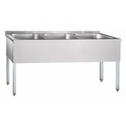 Ванна моечная трехсекционная ВМП-6-3-5РЧ (каркас крашеный)