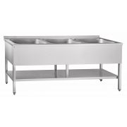 Ванна моечная трехсекционная ВМП-7-3-6РН (с полкой)