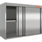 Полка нержавеющая настенная с дверцами купе HICOLD НПК-8/3