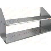 Полка нержавеющая настенная двойная перфорированная HICOLD НПД-12/3 П