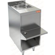 Стол закрытый с полкой под блендер и рукомойником, с бортом HICOLD НБМБП-4/6Б