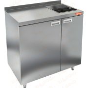 Стол для кофемашин с отверстием и бортом HICOLD НБМКМО-10/7Б