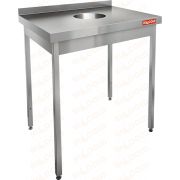 Стол нержавеющий пристенный с бортом для сбора отходов HICOLD НДСО-9/6Б