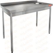 Стол производственный пристенный с бортом для сбора отходов HICOLD НДСО-13/7БП