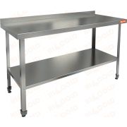 Стол пристенный с бортом и полкой HICOLD НСО-15/6БП ЭН