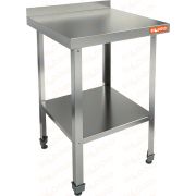 Стол пристенный с бортом и полкой HICOLD НСО-6/6БП ЭН