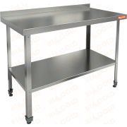 Стол пристенный с бортом и полкой HICOLD НСО-13/6БП ЭН