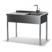 Стол с цельнотянутой мойкой МС-П 2