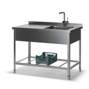 Стол с цельнотянутой мойкой МС-2