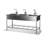 Ванна моечная трехсекционная ВМРЦ 3/500 глубина 300 мм, цельнотянутая