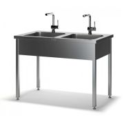 Ванна моечная двухсекционная ВМСЦ-П 2/400 глубина 250мм, цельнотянутая