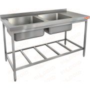 Ванна моечная 2-х секционная HICOLD НСО2М-16/6БРЛ ЭЦ