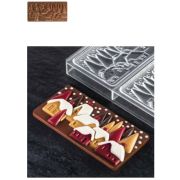 Форма д/шок. "Xmas Villafe" 154x77xh 10мм, 100гр, 3 ячейки, PC5038FR